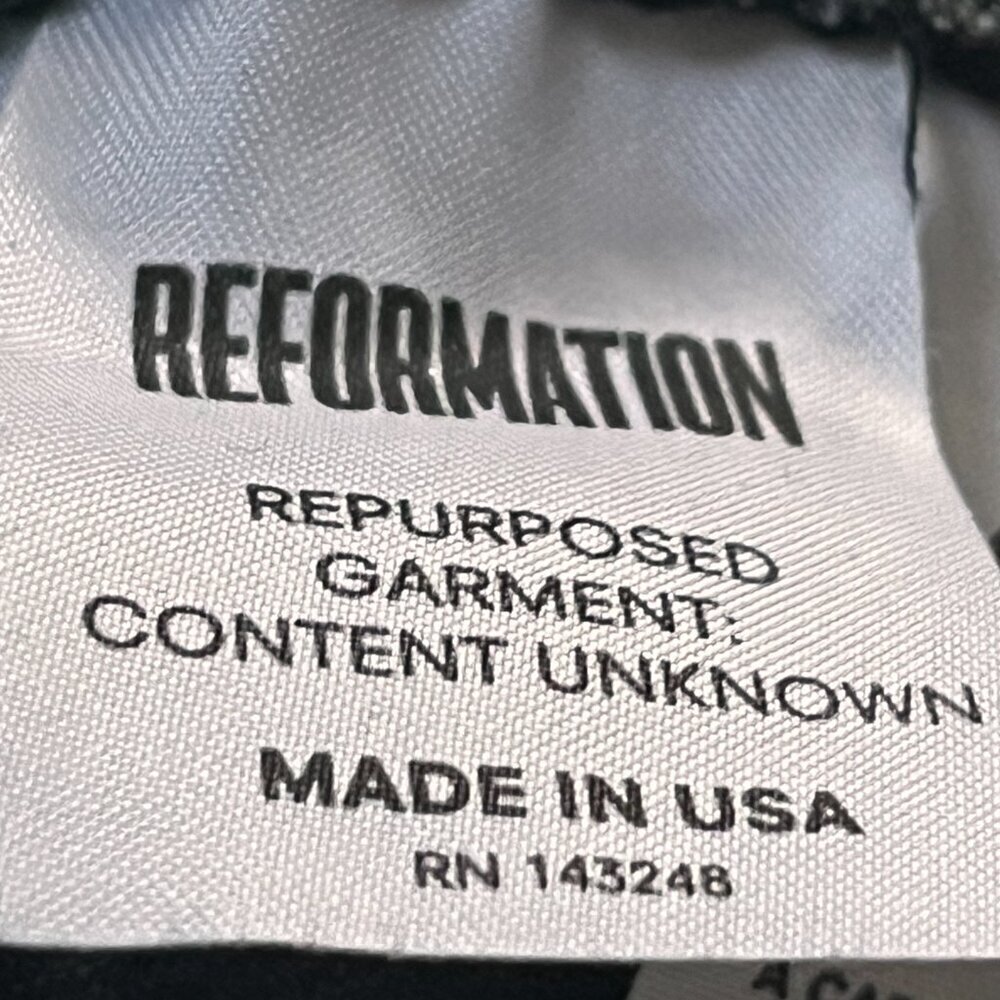 REFORMATION X LEVI'S REPURPOSED UPCYCLED REDESIGNED BLACK JEANS  FITTED  EUC  27 - Picture 13 of 15